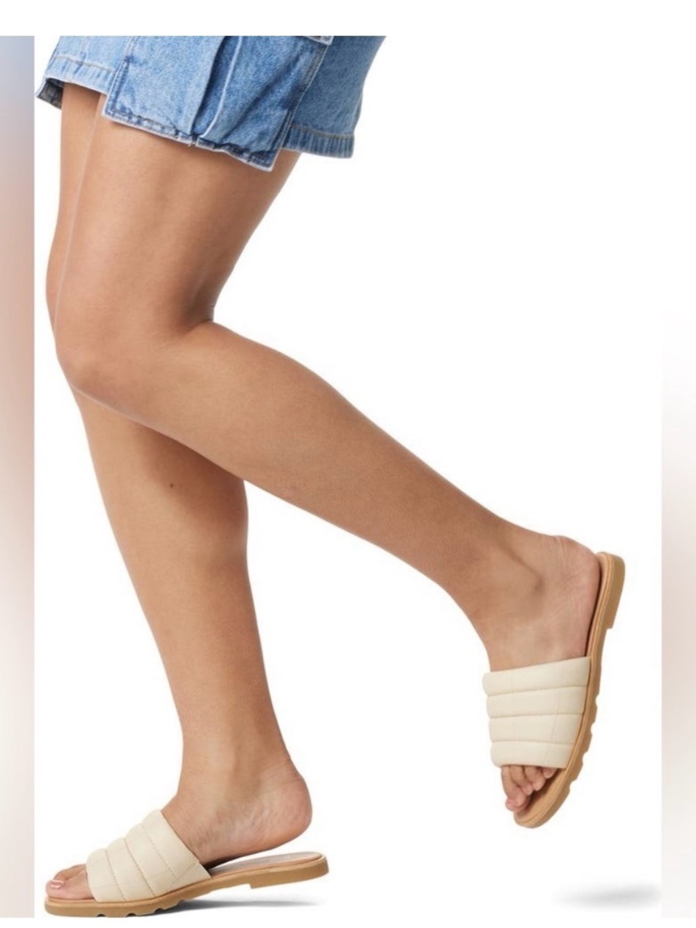Sorel Women's Ella III Padded Slide Sandal with Tan Footbed